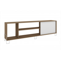 Manhattan Comfort 9AMC47 Nacka TV Stand 1.0 with  4 shelves in Oak and White